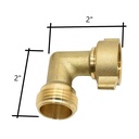 Hose Elbow 90 Degree Lead Free Brass with Washer