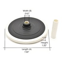 7"- 5/8"-11 UNC  Hook & Loop Polisher Backing Pad - w/center hole & alignment guide. Mak OE #743052-5