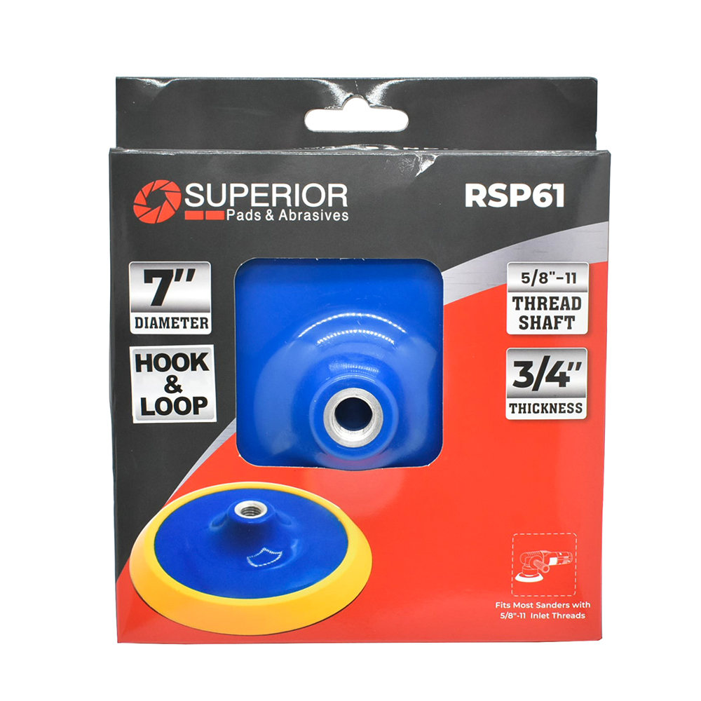 7"- 5/8"-11 UNC  Hook & Loop Polisher Pad