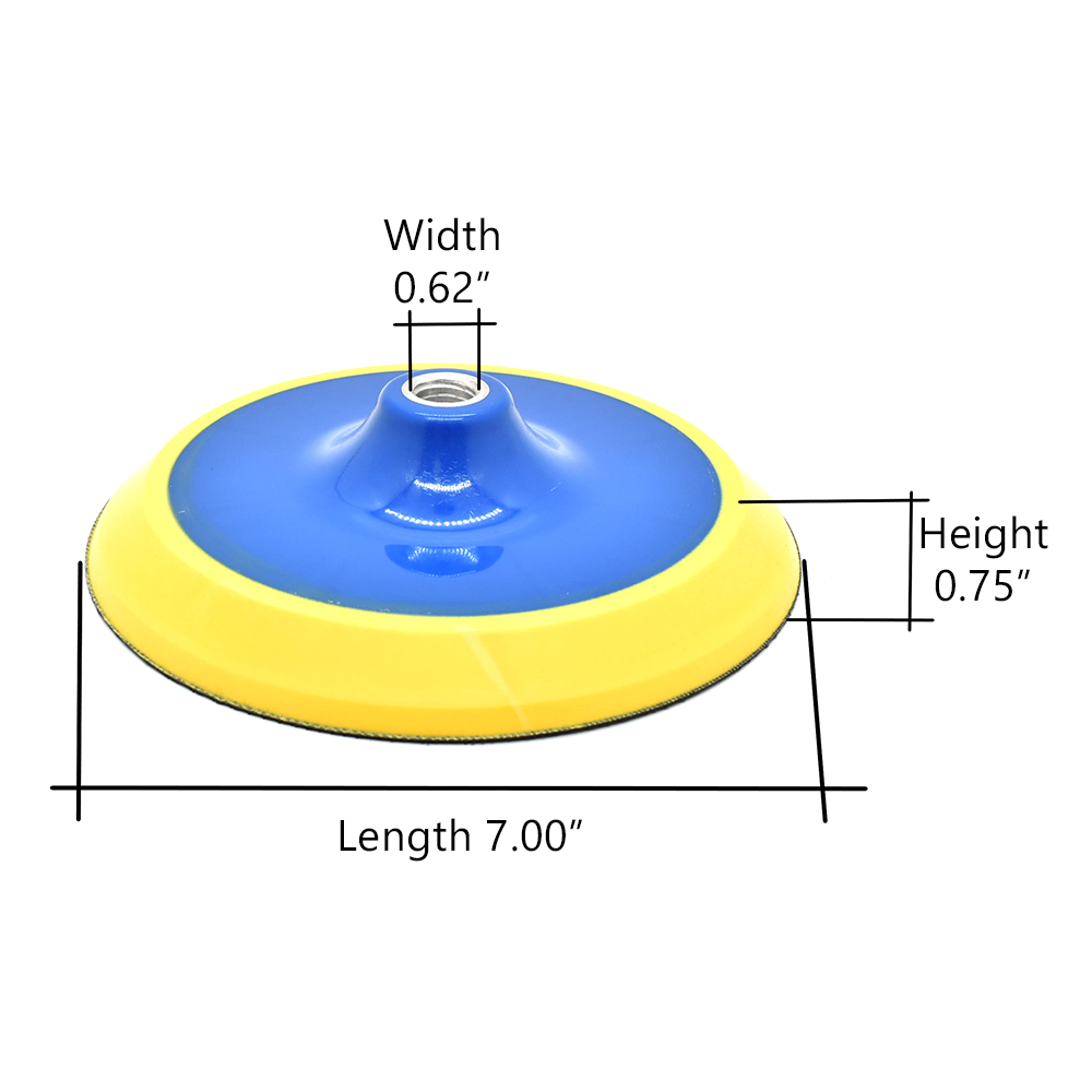 7"- 5/8"-11 UNC  Hook & Loop Polisher Pad
