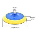 7"- 5/8"-11 UNC  Hook & Loop Polisher Pad
