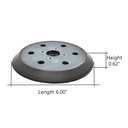 6” Ridgid Hook and Loop Pad replaces Ridgid p/n 305189001
