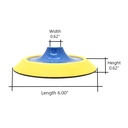 6"- 5/8"-11 UNC  Hook & Loop Polishing Pad