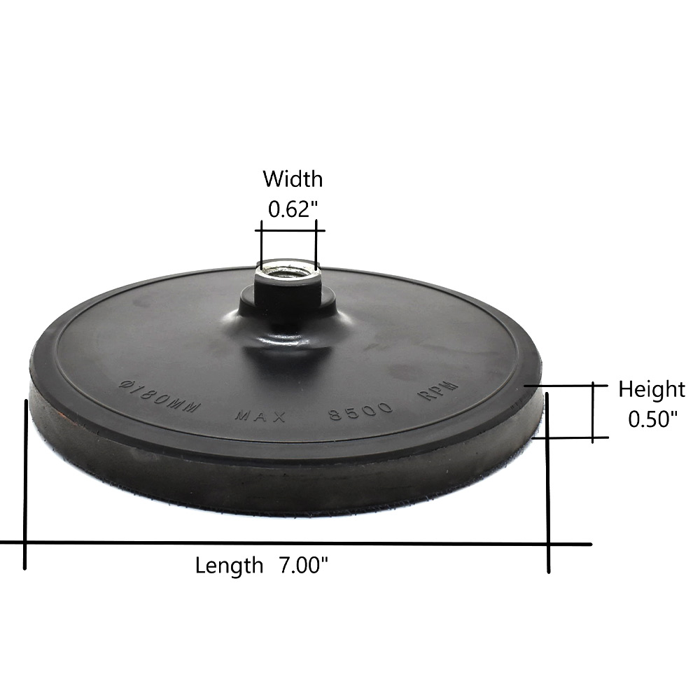7" Backing Pad for Polishing - 5/8"-11 UNC