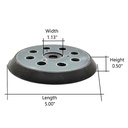 5” Dia, 8 Holes PSA Sanding Pads - Replaces Makita p/n 7430567