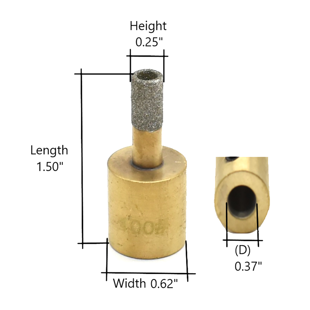 Glass Grinding Bit 1/4" X 100 Grit (19183)

