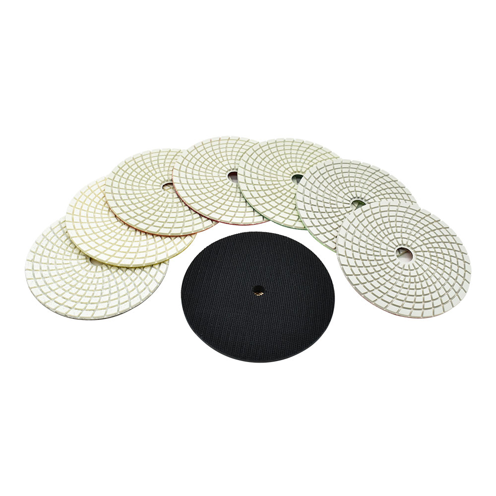 3" Diamond Polishing Pad Set Includes: 50, 100, 200, 400, 800, 1500, 3000 Grit & Backer Pad  (Z3SET)