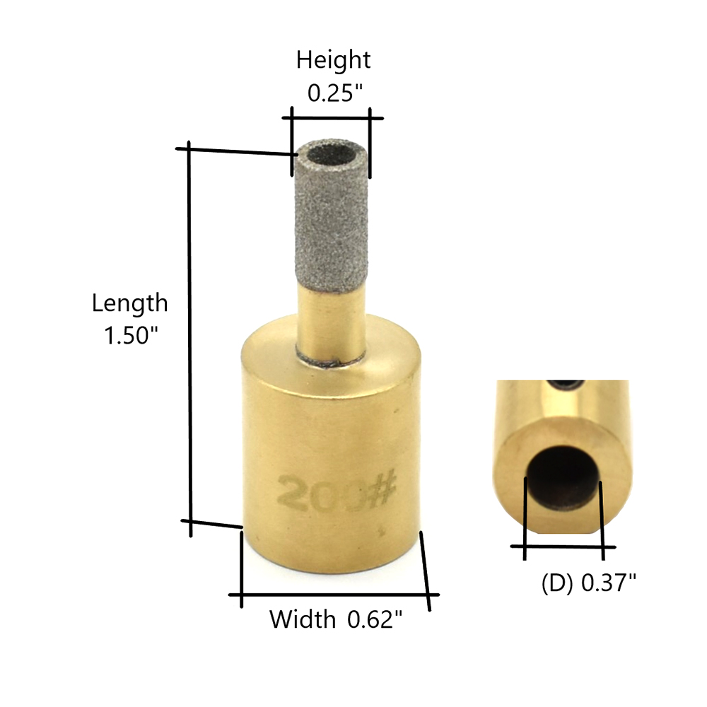 Glass Grinding Bit 1/4" X 80 Grit (GB1E)