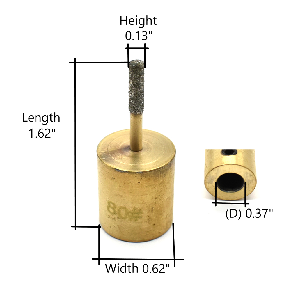 Glass Grinding bit 1/8" x 80 grit (19178)
