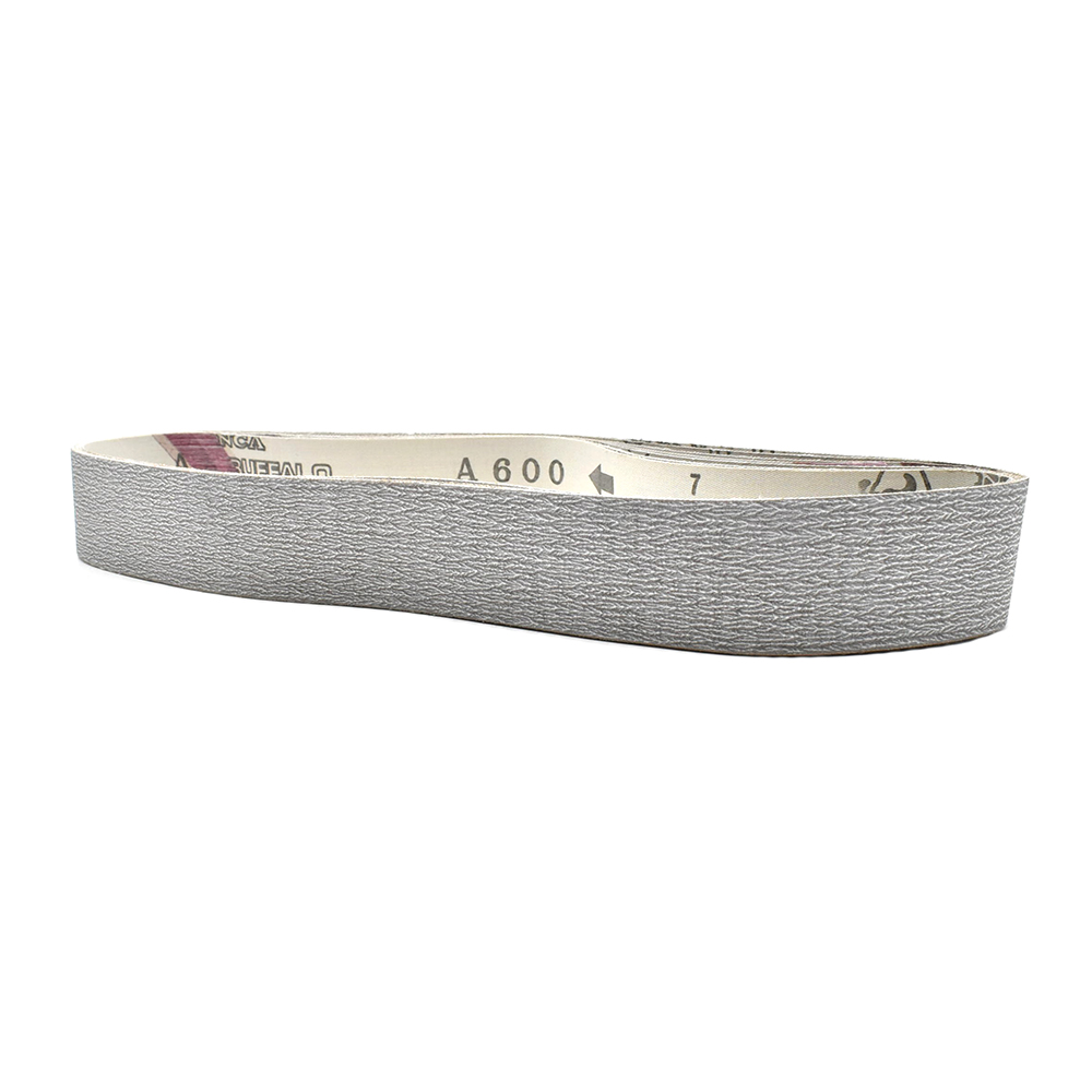 1-1/2" x 30" Aluminum Oxide Sanding Belt, 600 Grit Premium Japanese Material - WHITE (HPG-331-62) - 10 Pack