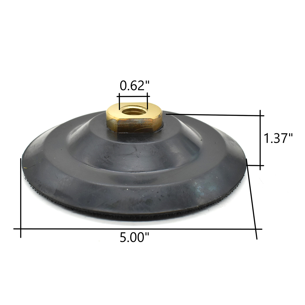 5" Backer Pad for Diamond Polishing, 5/8"x11 Threads (5PADADAPT)
