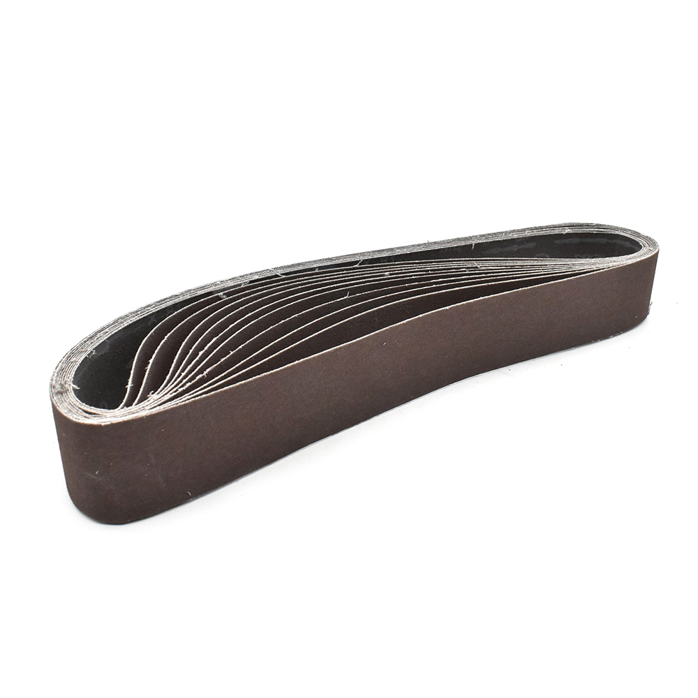 1-1/2" x 30" Aluminum Oxide Sanding Belt, 120 Grit - 10 Pack