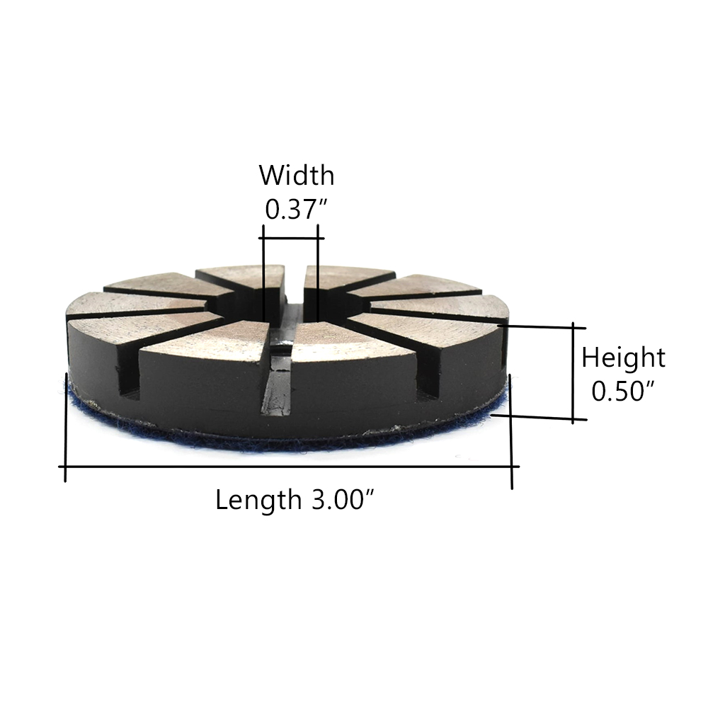 3 Inch Metal Bond Diamond Concrete Floor Grinding Disc with 10 Diamond Segments -  50 Grit