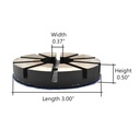 3 Inch Metal Bond Diamond Concrete Floor Grinding Disc with 10 Diamond Segments -  50 Grit
