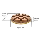 Resin Dry/Wet Floor Pad, 3" 9mm Thick, 200 Grit