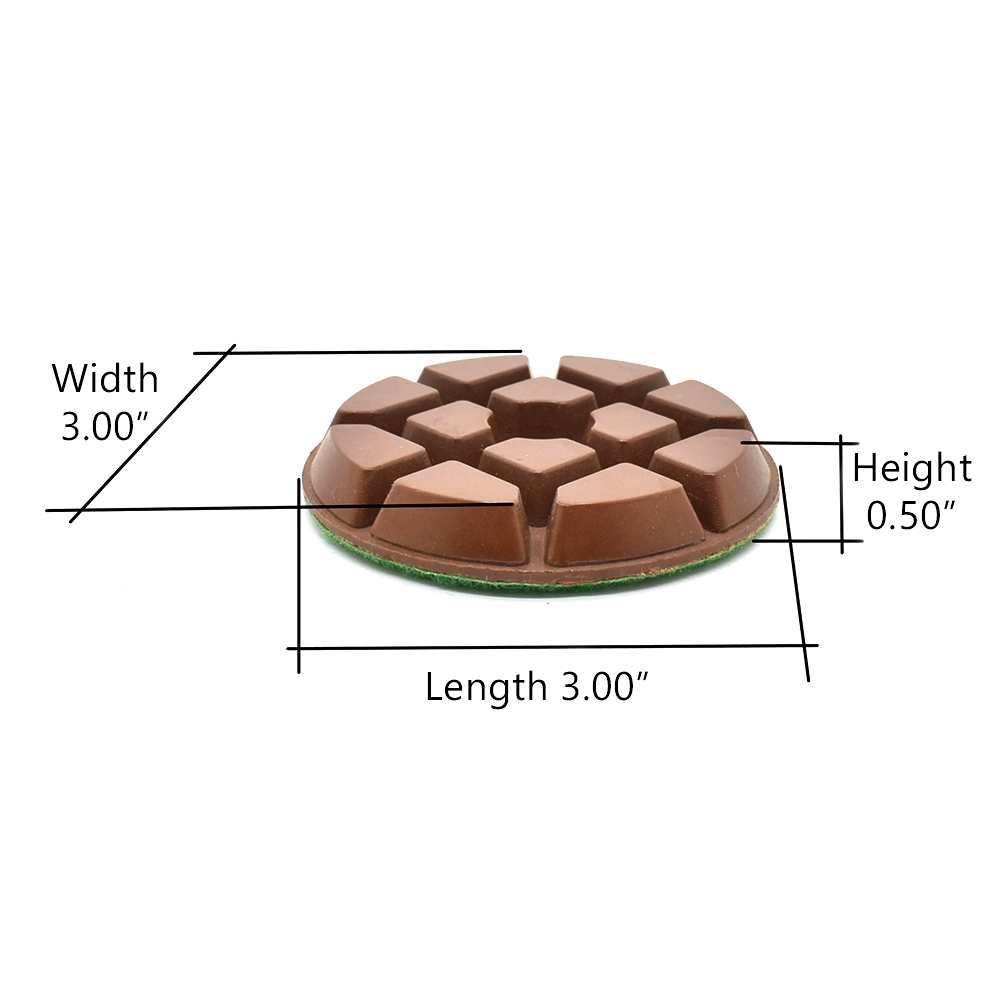 Resin Dry/Wet Floor Pad, 3" 9mm Thick, 400 Grit