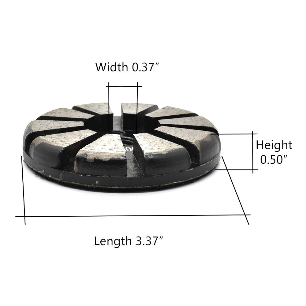 3 Inch Metal Bond Diamond Concrete Floor Grinding Disc with 10 Diamond Segments -  30 Grit