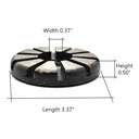 3 Inch Metal Bond Diamond Concrete Floor Grinding Disc with 10 Diamond Segments -  30 Grit