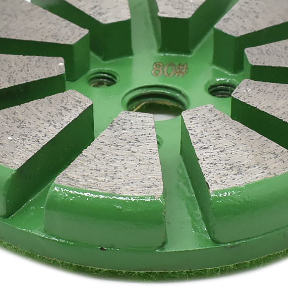 3 Inch Metal Bond Diamond Concrete Floor Grinding Disc with 10 Diamond Segments -  80 Grit
