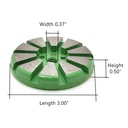 3 Inch Metal Bond Diamond Concrete Floor Grinding Disc with 10 Diamond Segments -  80 Grit