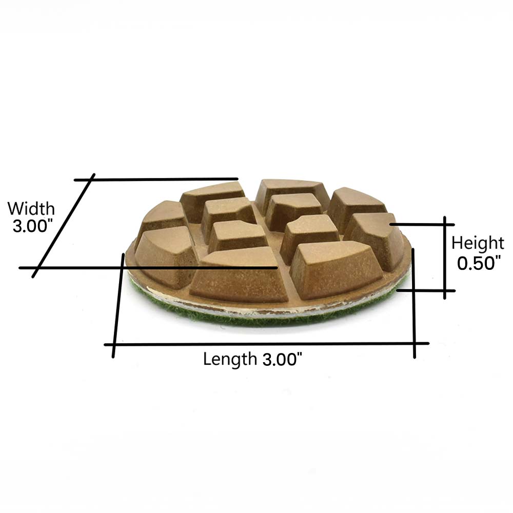Resin Dry/Wet Floor Pad, 3" 9mm Thick, 800 Grit
