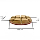 Resin Dry/Wet Floor Pad, 3" 9mm Thick, 1500 Grit\