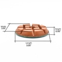 Resin Dry/Wet Floor Pad, 3" 9mm Thick, 3000 Grit