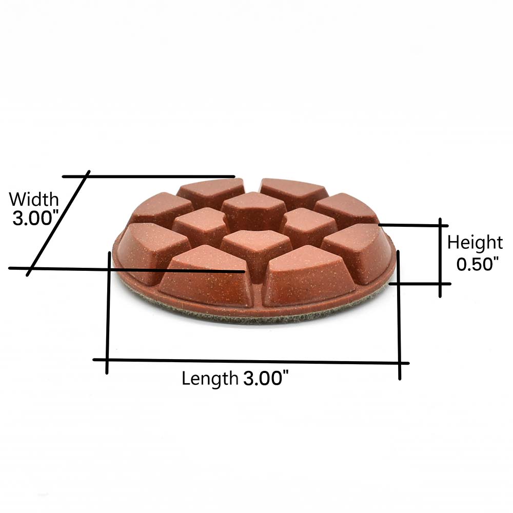 Resin Dry/Wet Floor Pad, 3" 9mm Thick, 50 Grit