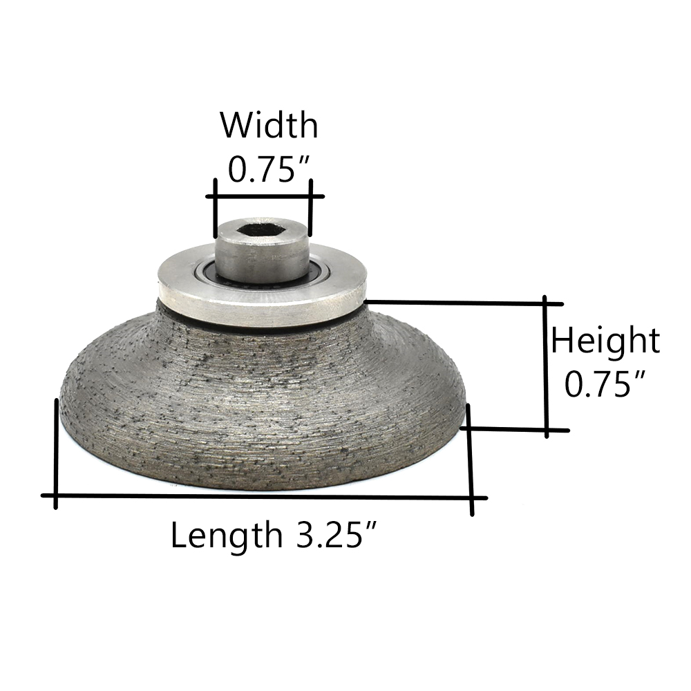 Ogee Bullnose Diamond Router Bit 3/4" Diameter M10 Arbor