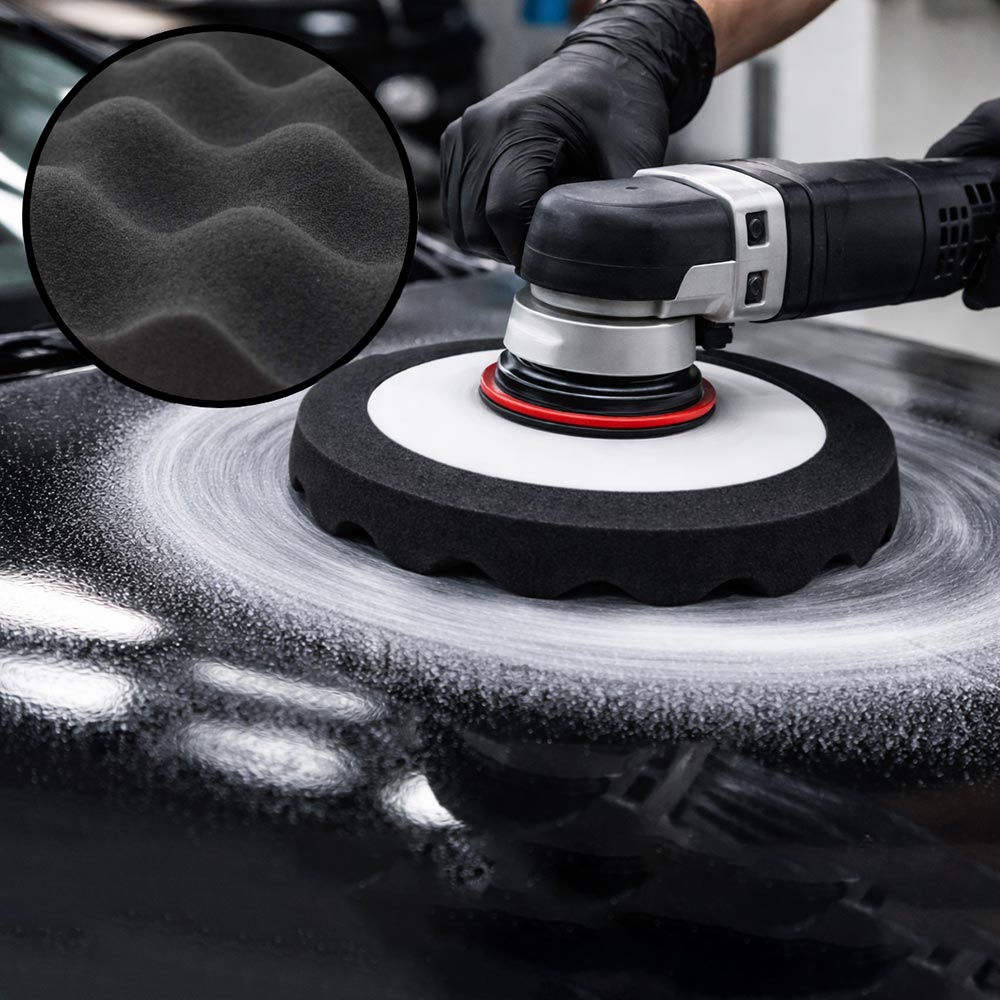8" Buffing Foam Pad for Finishing (Black)