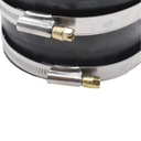 4" Rubber Connecting Tube with Stainless Steel Hose Clamps