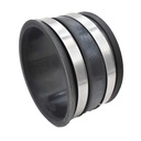 4" Rubber Connecting Tube with Stainless Steel Hose Clamps