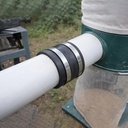 4" Rubber Connecting Tube with Stainless Steel Hose Clamps