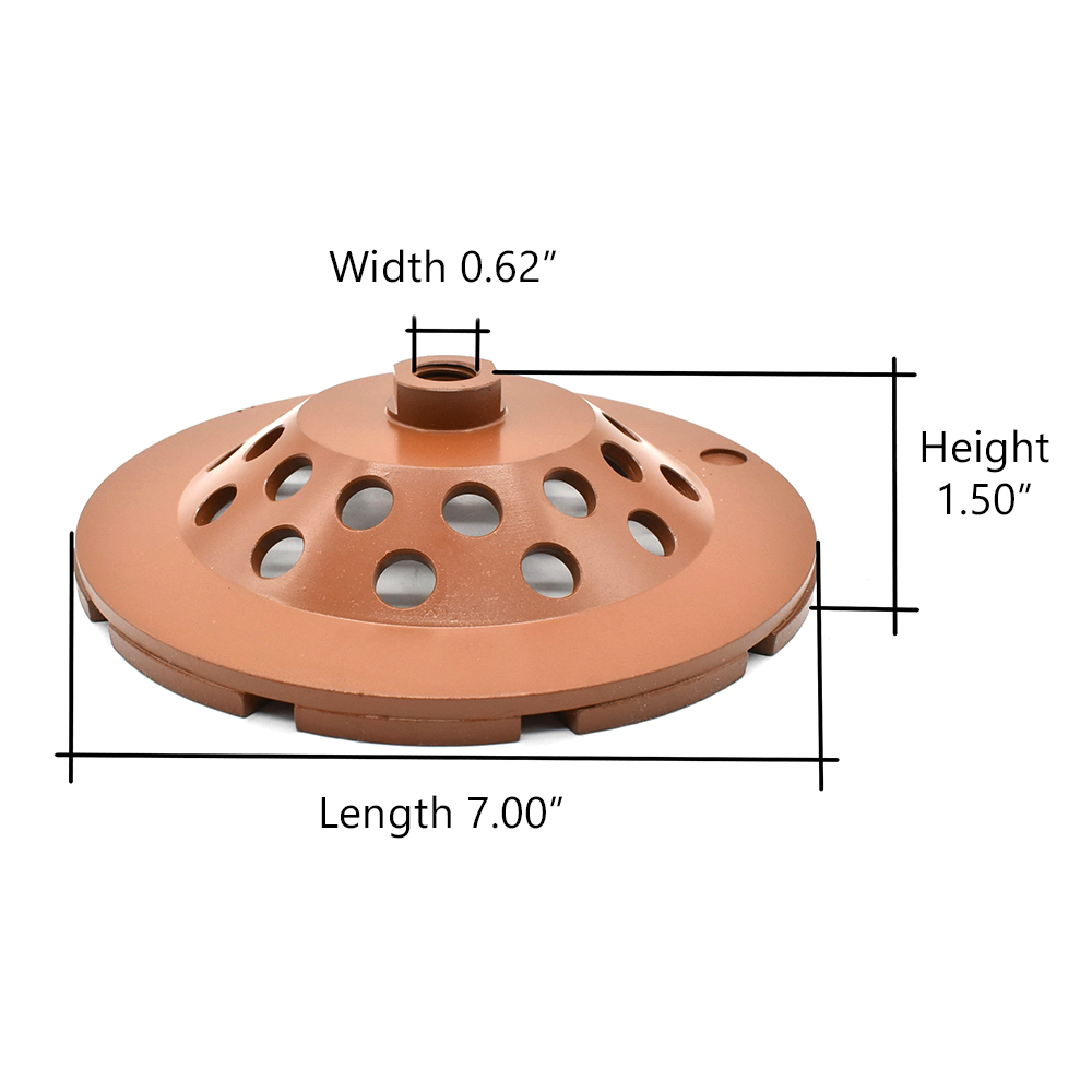 7" Grinding Cup Wheel (Steel Body) with 5/8"-11 Threads