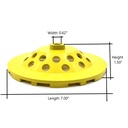7" Grinding Turbo Cup Wheel (Steel Body) with 5/8"-11 Threads