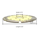 4.5" Segmented Diamond Blade  20mm (0.78") Arbor with 5/8" Brass Adapter Ring