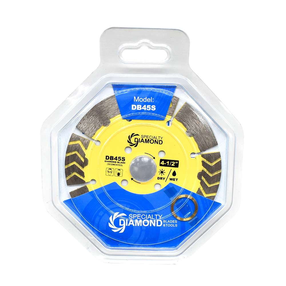 4.5" Segmented Diamond Blade  20mm (0.78") Arbor with 5/8" Brass Adapter Ring