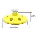 4" PCD Grinding Cup Wheel (Steel Body) with 5/8"-11 Threads