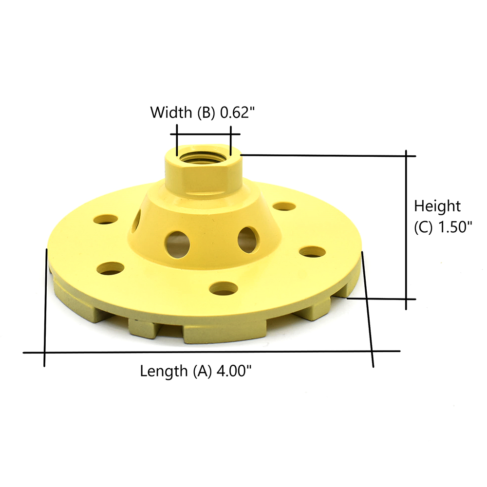 4" Grinding Turbo Cup Wheel (Steel Body) with 5/8"-11 Threads