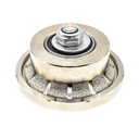 3/16" Radius Vacuum Brazed 65mm Premium Diamond Profile Wheel with 5/8" x 11 Female Threads

