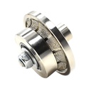 3/16" Radius Vacuum Brazed 65mm Premium Diamond Profile Wheel with 5/8" x 11 Female Threads
