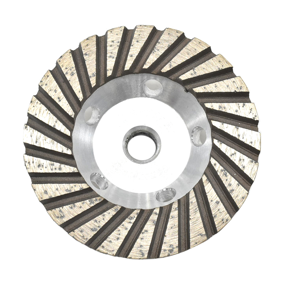 4" Diamond Turbo Cup Wheel 5/8" x 11 Threads, Aluminum Body