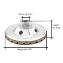 4" Diamond Turbo Cup Wheel 5/8" x 11 Threads, Aluminum Body