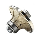 3/4" Radius Vacuum Brazed 75mm Premium Diamond Profile Wheel with 5/8" x 11 Female Threads