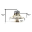 3/4" Radius Vacuum Brazed 75mm Premium Diamond Profile Wheel with 5/8" x 11 Female Threads