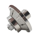 45 Degree 3/8" Vacuum Brazed 65mm Premium Diamond Profile Wheel with 5/8" x 11 Female Threads
