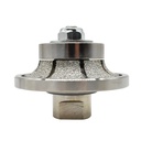 3/8" Radius Vacuum Brazed 65mm Premium Diamond Profile Wheel with 5/8" x 11 Female Threads
