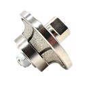 3/8" Radius Vacuum Brazed 65mm Premium Diamond Profile Wheel with 5/8" x 11 Female Threads
