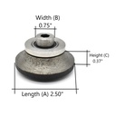 Demi Bullnose Diamond Router Bit 3/8" Diameter M10 Arbor