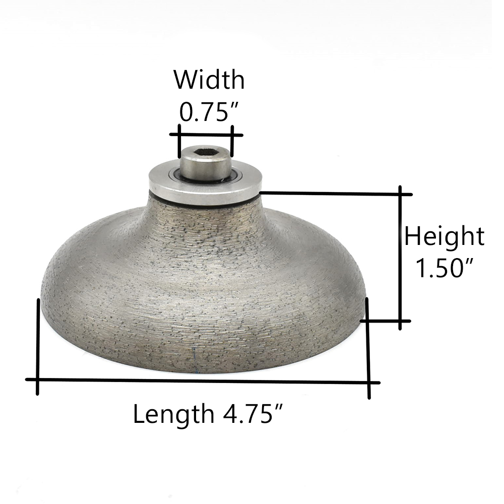 Ogee Bullnose Router Bit 1-1/2" Diameter M10 Arbor